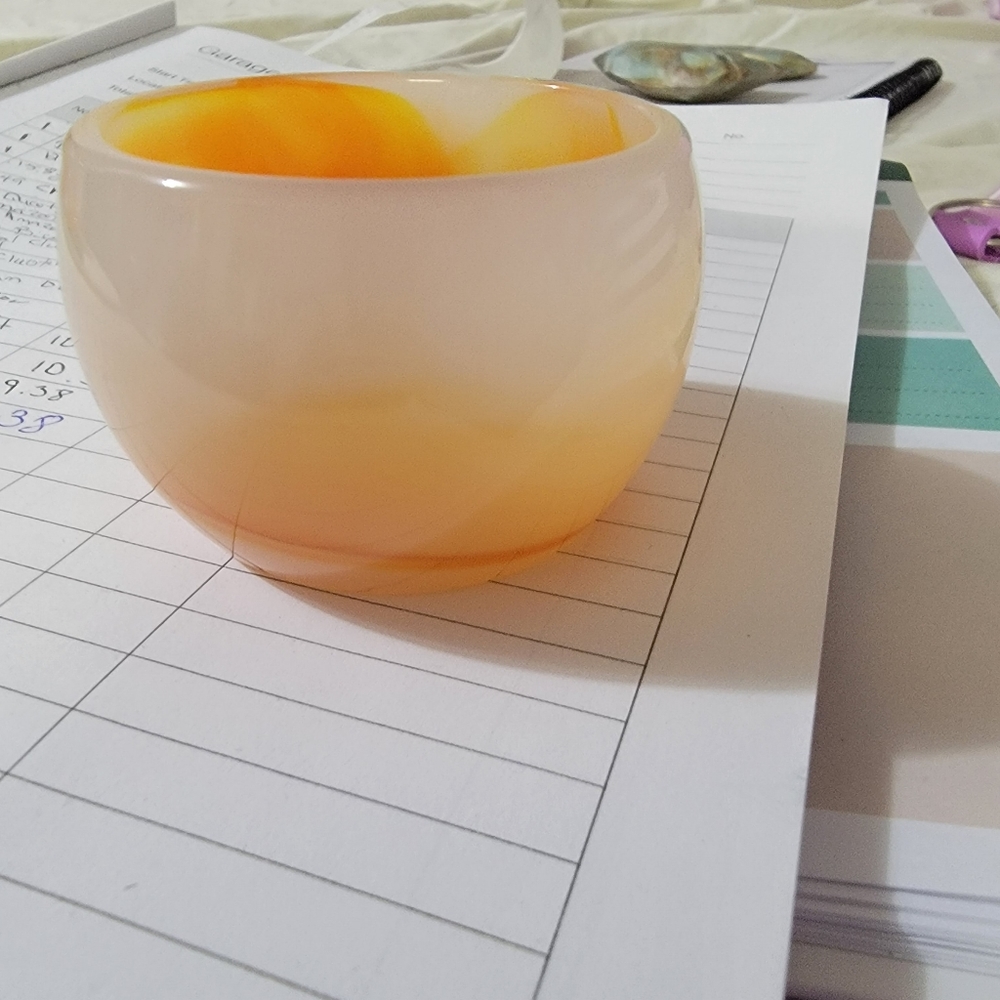 Carnelian Crystal Bowl Polished Gemstone, Energy Decor - Picture 4 of 6
